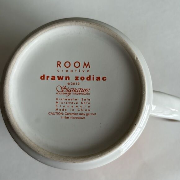 Scorpio Drawn Zodiac Coffee Mug Room Creative Orange Yellow - Picture 8 of 9